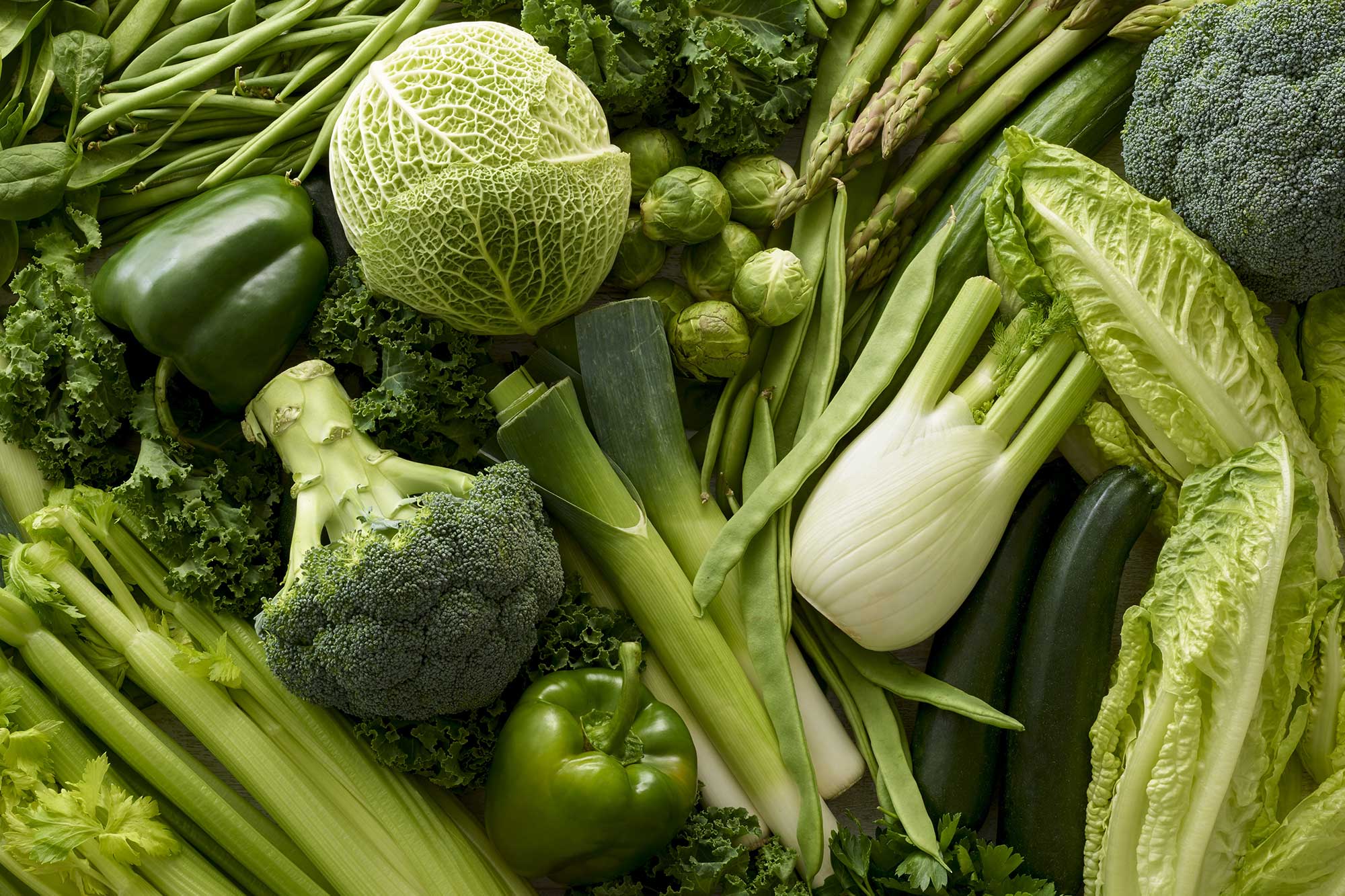 Färska gröna grönsaker